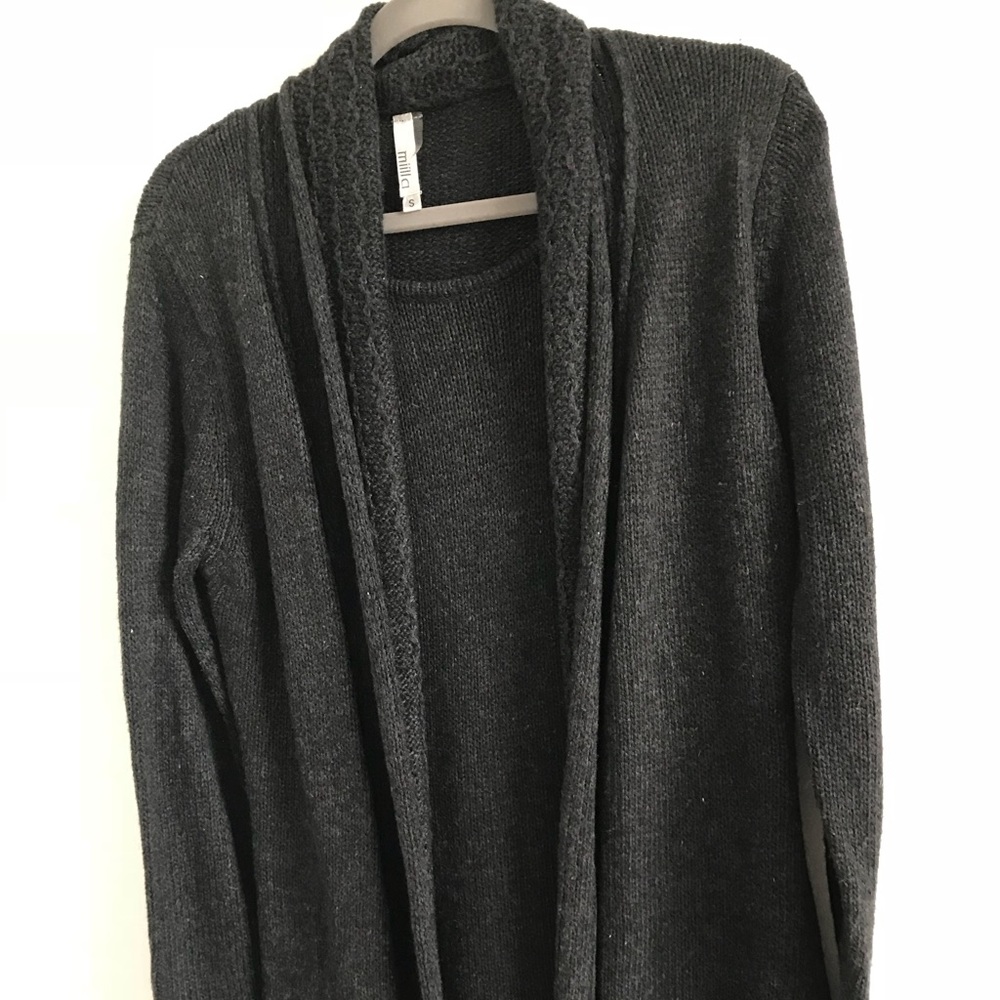 Charcoal gray sweater dress